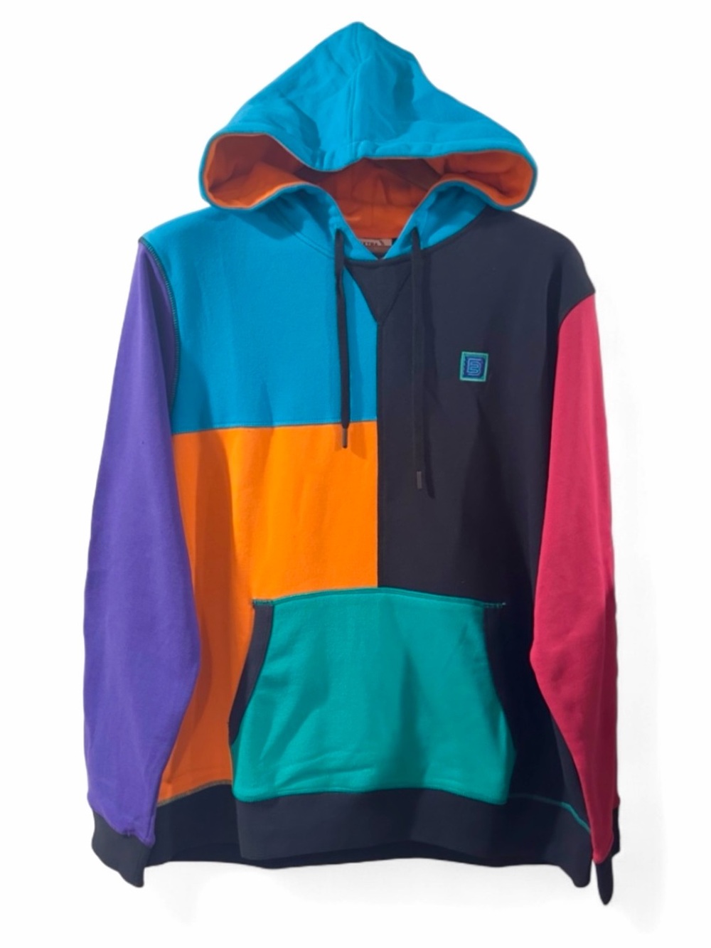 Extra Butter New York Colorblock Pullover Hoodie Sweatshirt Size Men’s Lrg (NWT)